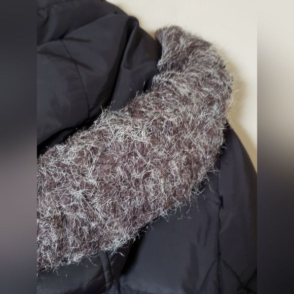 Calvin Klein Women's Black Long Duck Down Blend Winter Coat Size Medium - Picture 6 of 9